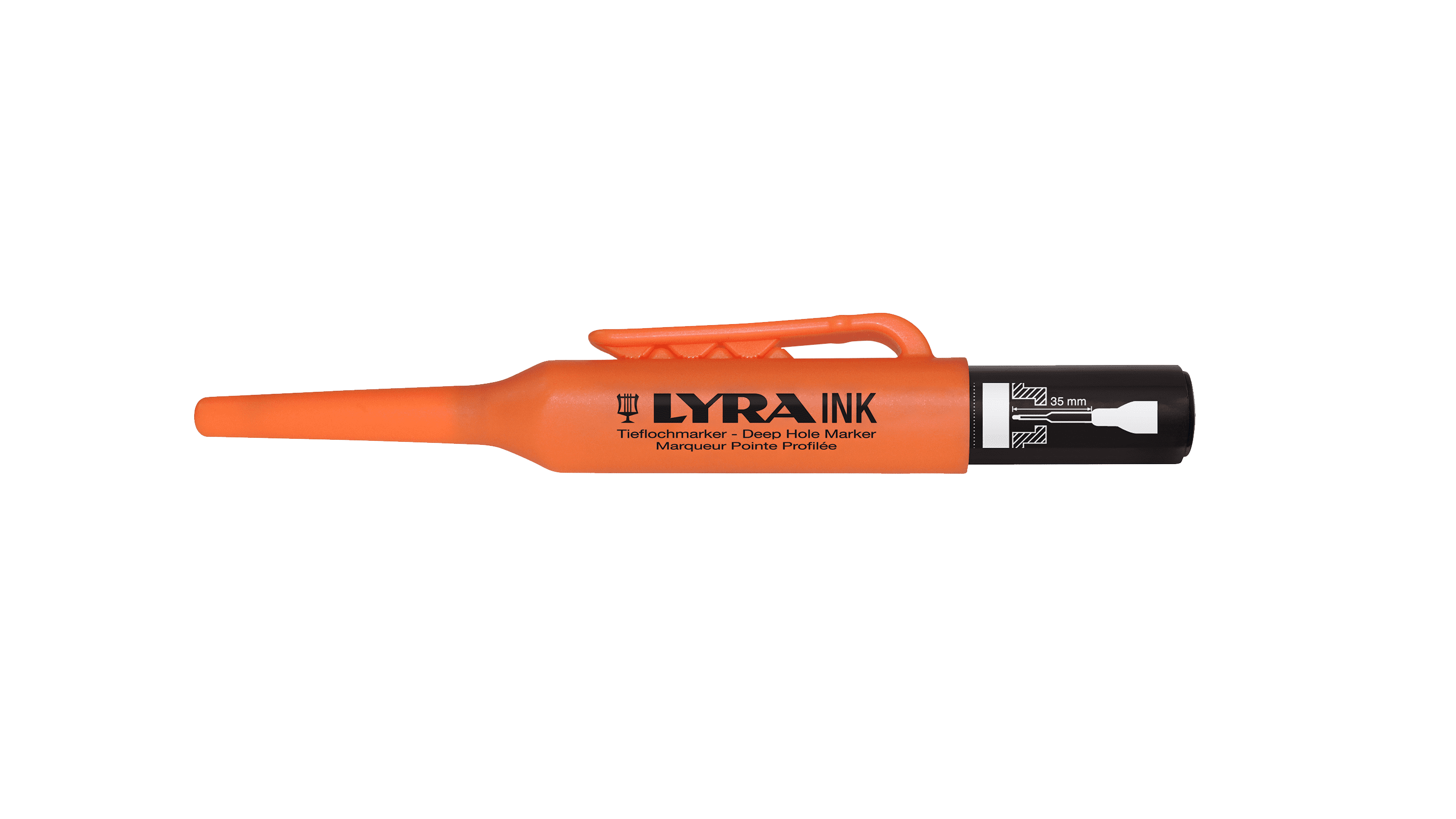 Lyra Ink Deep-Hole-Marker Black 1 pcs BL - Tuschpenna, svart, i praktiskt hölster.