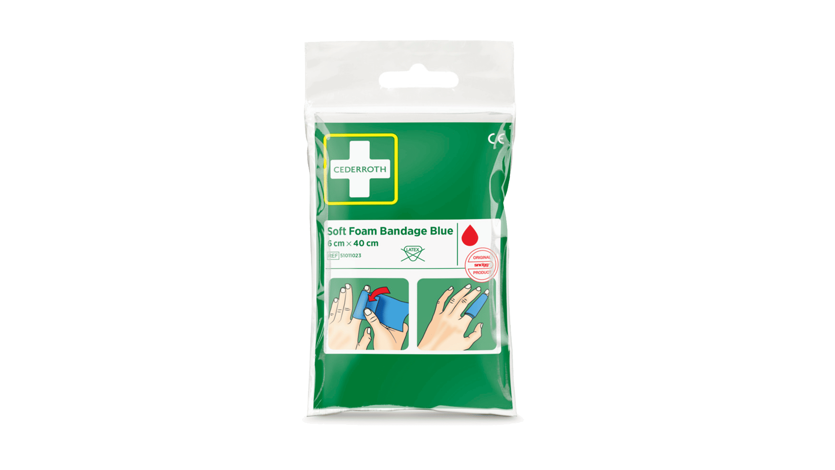 Cederroth Soft Foam Bandage - Soft Foam Pocketsize Blå 6cm x40cm