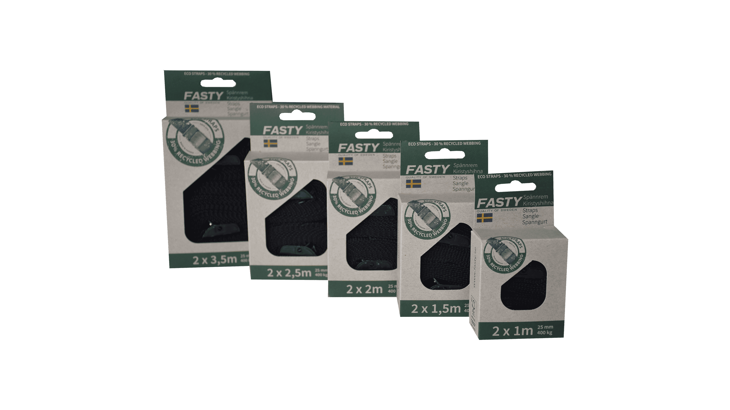 ECO STRAPS - 25 mm x 1-3,5 m