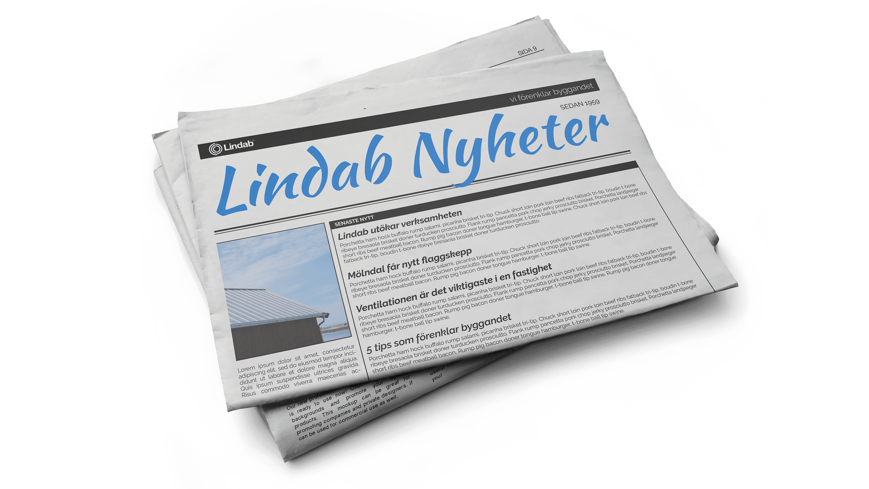 Tidning med Lindab-nyheter